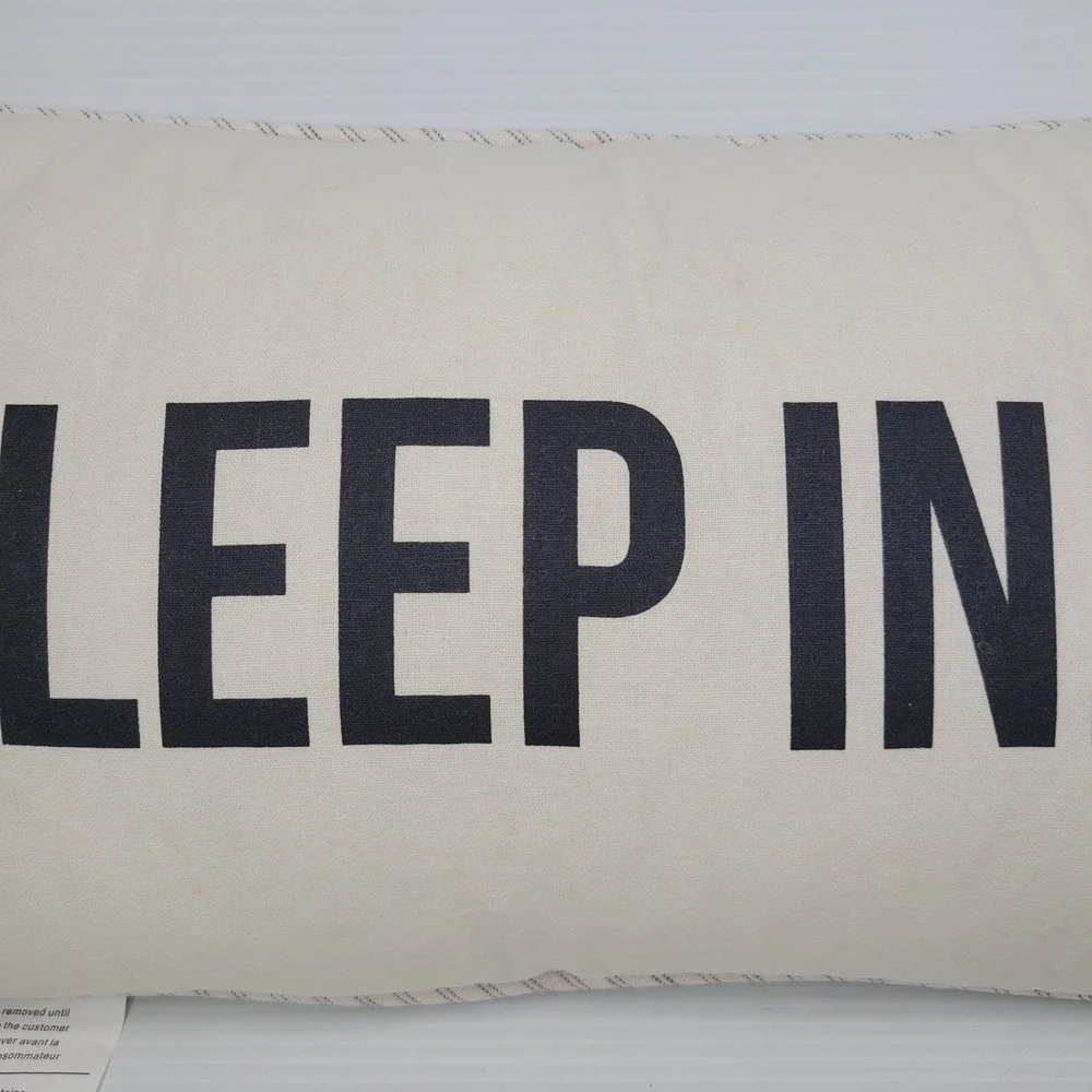 Pottery Barn Sleep In Throw Pillow Rectangle Bedding Bedding Decor 12x24 RARE